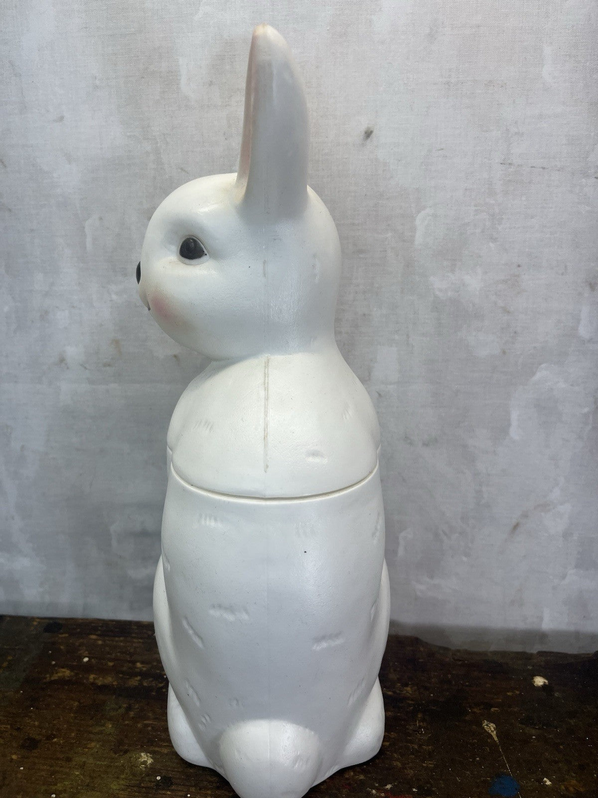 Easter Vintage Rabbit Candy Container Blow Mold