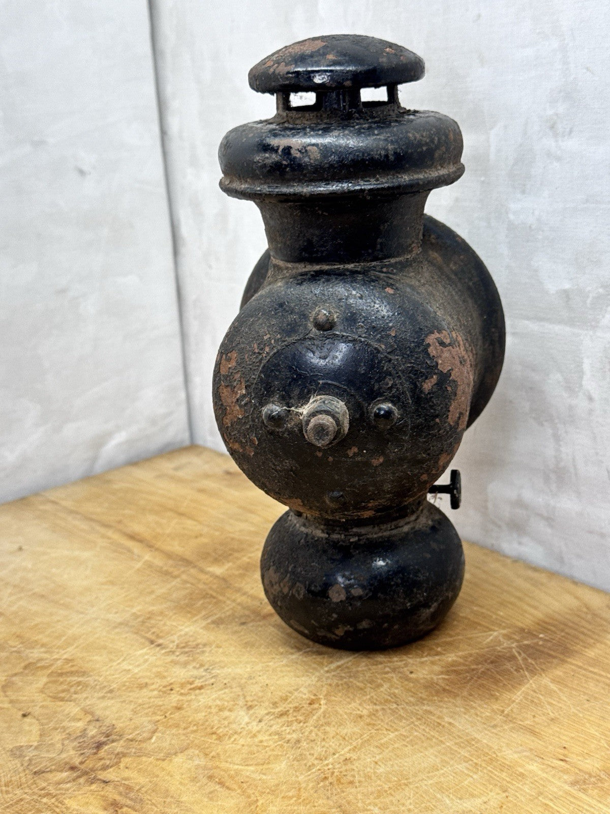 Antique Model T Kerosene Lamp Headlight Intact Glass #1197