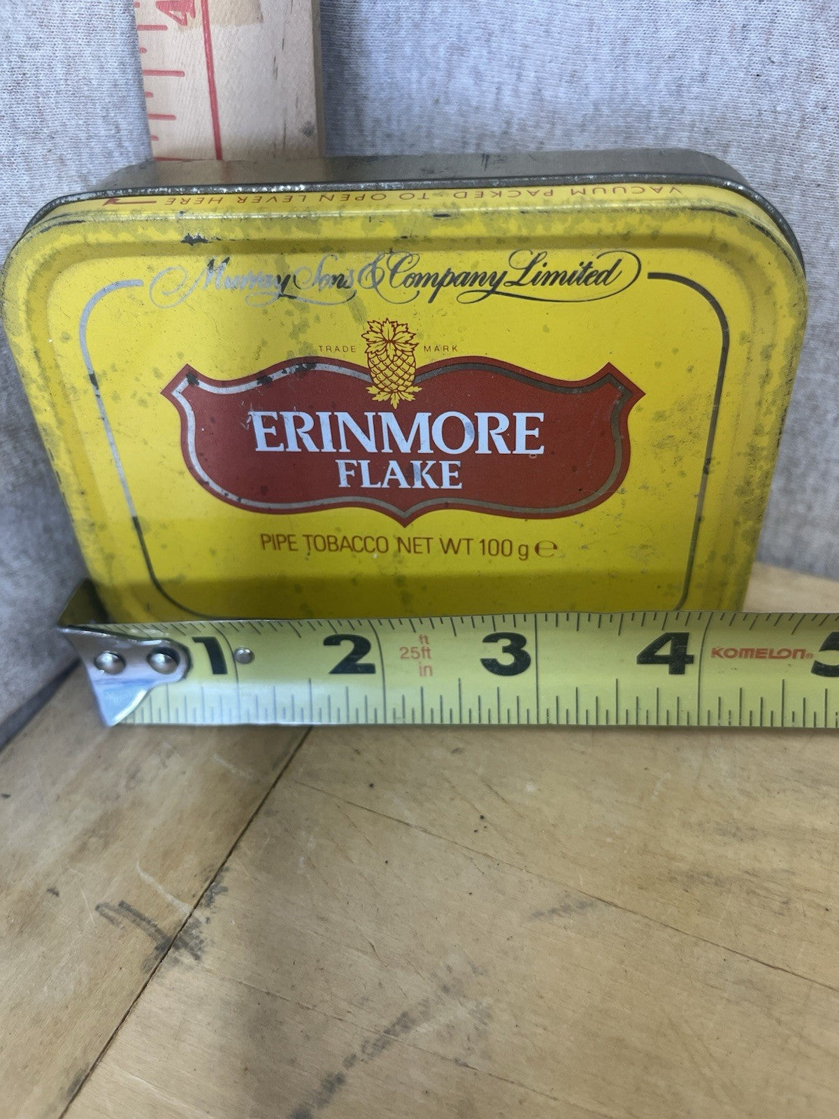 Vintage Murrays Erinmore Flake Empty Tobacco Tin Tobacciana