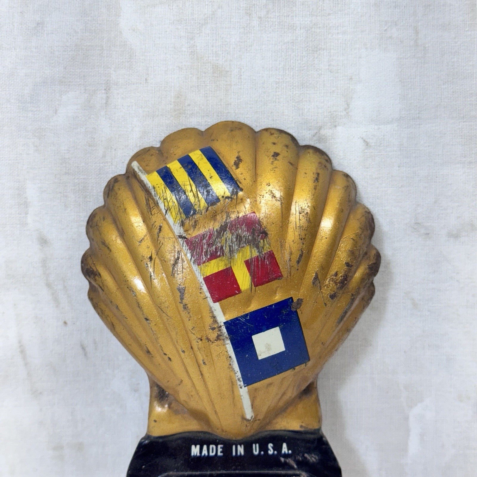 Vintage Shell Oil License Plate Topper