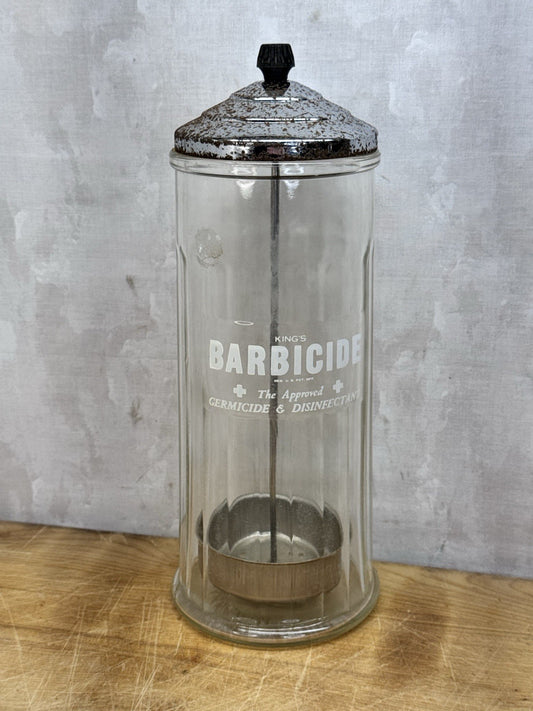 barbicide disinfectant jar vintage #1192