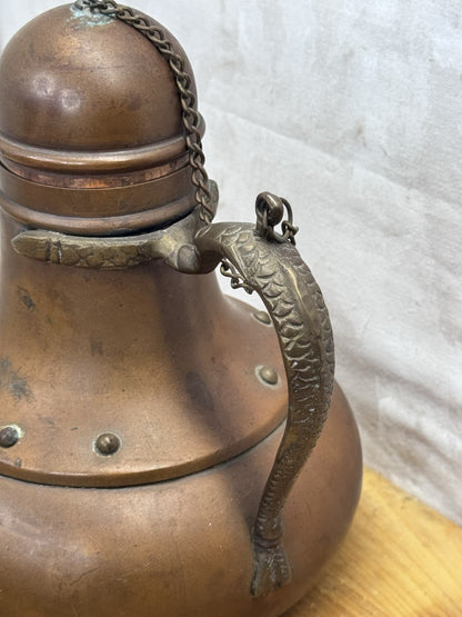 Copper Tea Pot #1234 Vtg