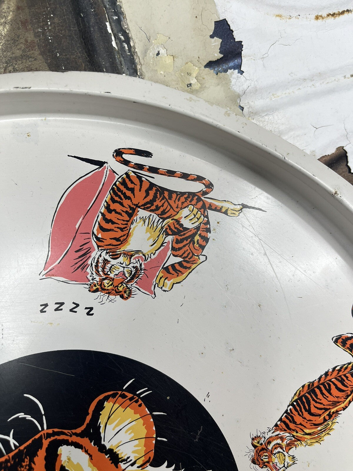 Vintage Esso Oil Tiger 13” Tray,man Cave, Collectible
