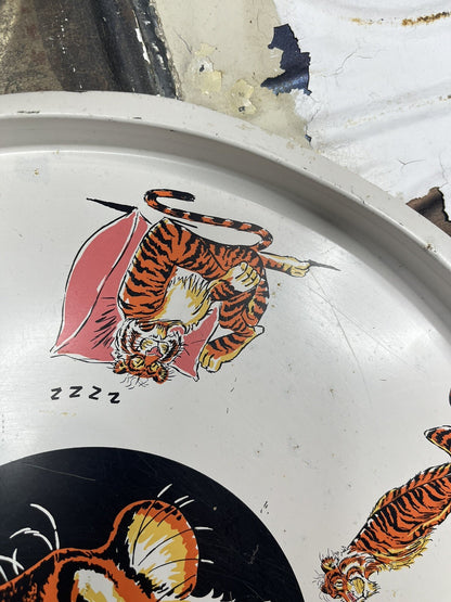 Vintage Esso Oil Tiger 13” Tray,man Cave, Collectible