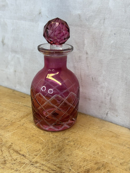 Crystal Perfume India Bottle Vtg #S-1699