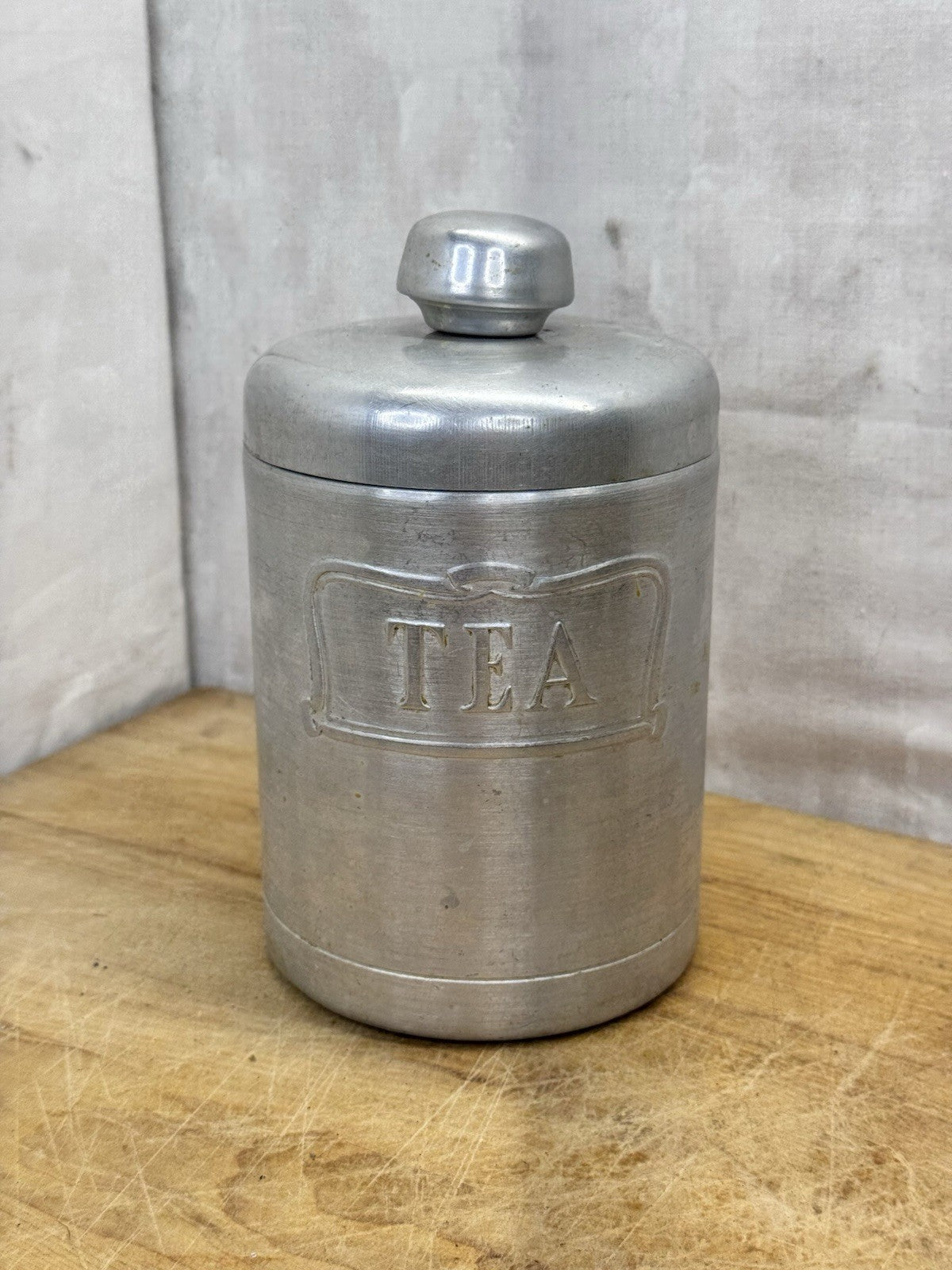 Aluminum Tea Canister Hostessware Vtg #1361