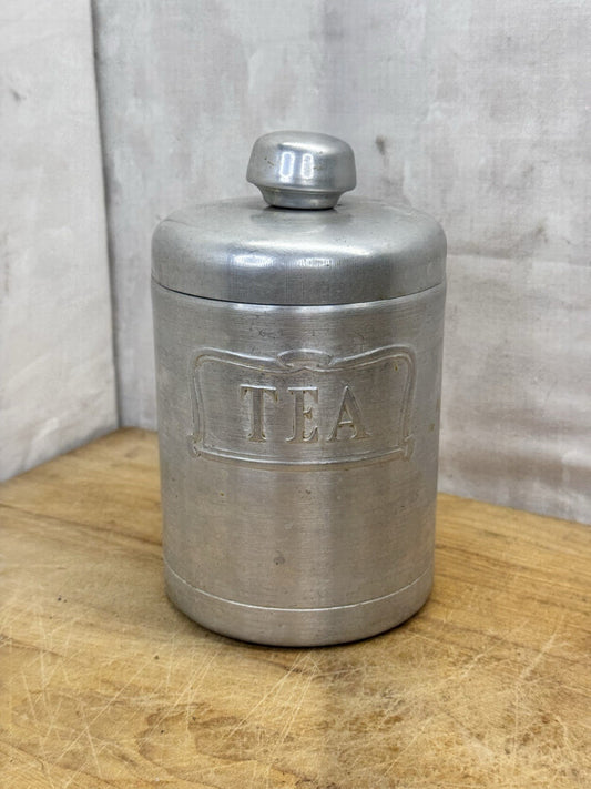 Aluminum Tea Canister Hostessware Vtg #1361