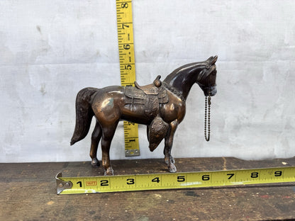 copper plated metal horse 1950s #1068