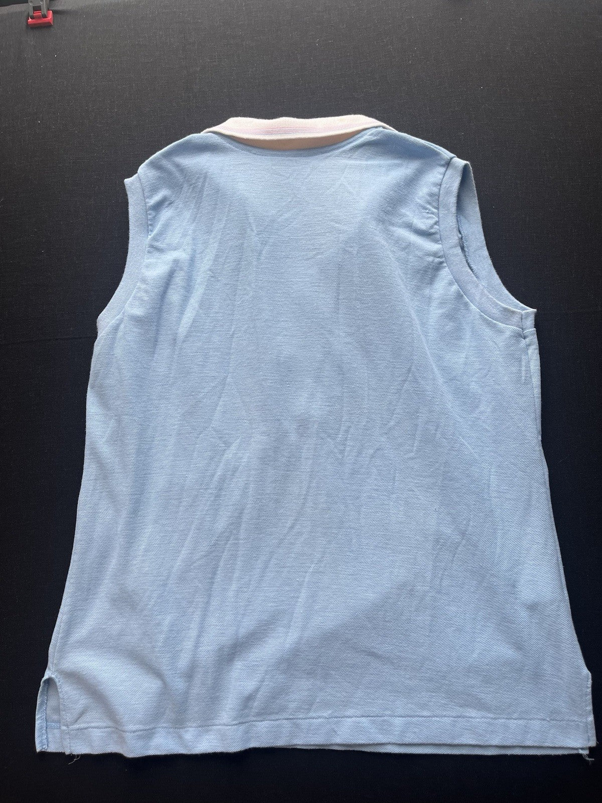 1970s, 80s Women’s The Fox Blue Sleeveless Knit Shirt
