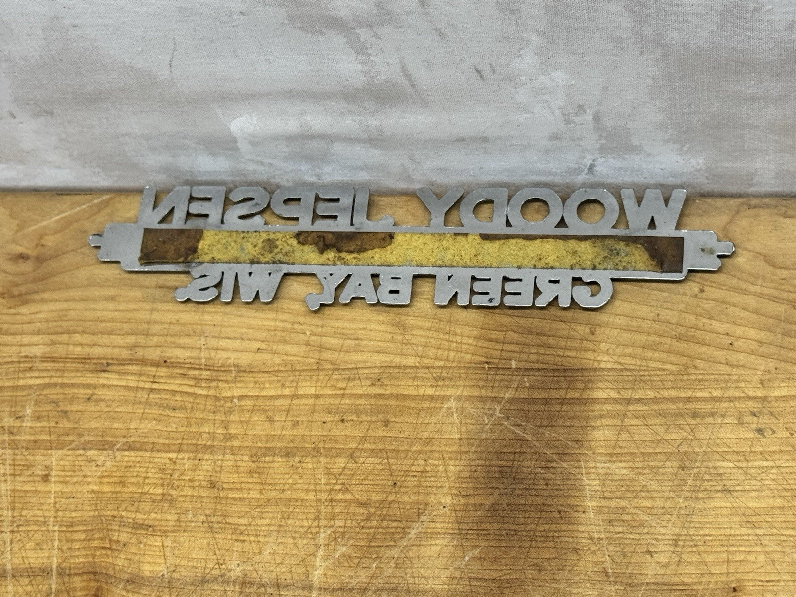 Woody Jepsen Green Bay Wisconsin Car Emblem Vintage #1257