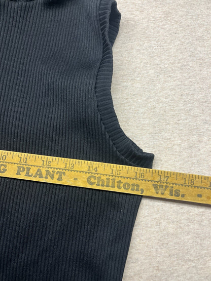 1970s Women’s Black Sleeveless Knit Top