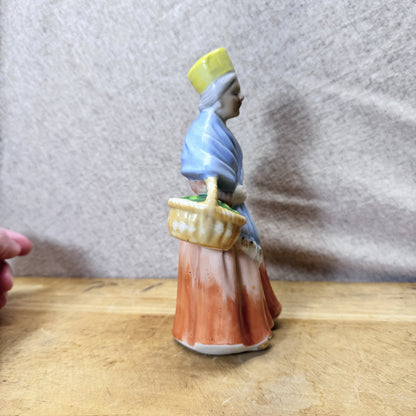 Lady Figurine With Baskets Occupied Japan Vintage