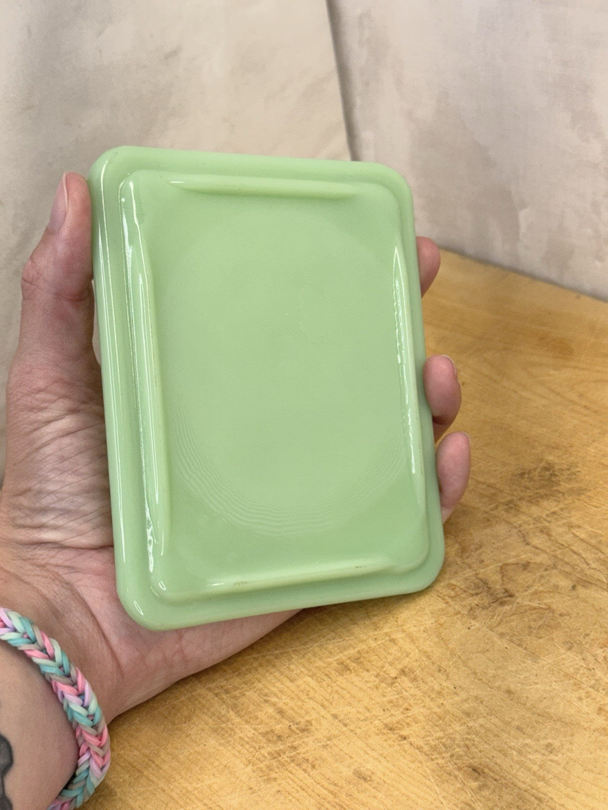 Jadeite Drippings Grease Container Antique Excellent Condition #1115