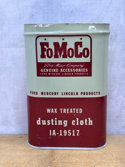 FoMoCo Dusting Cloth Tin Vintage Missing Top #1104