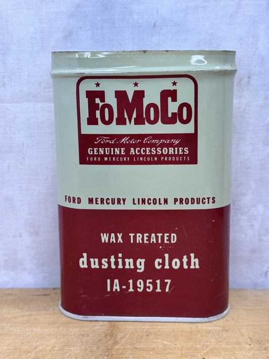 FoMoCo Dusting Cloth Tin Vintage Missing Top #1104