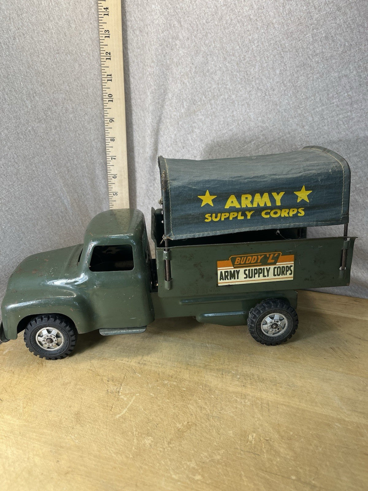 Buddy L Army Supply Corps Truck W/ Accessories 