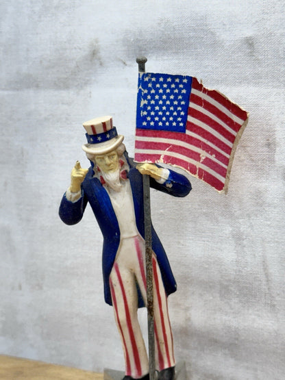 Patriotic Uncle Sam Figurine Vtg Japan #1438