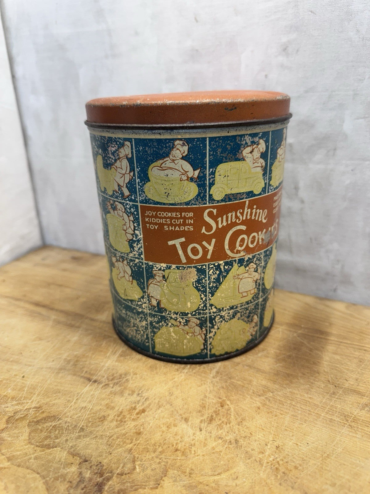 Sunshine Toy Cookies Empty Vtg Tin #1463