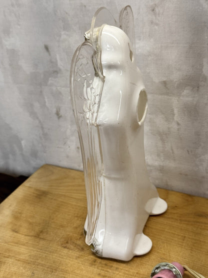 Vintage Plastic Angel Tree Topper Working #1076