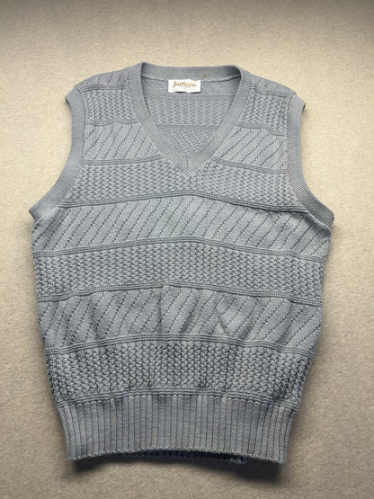 1980s Men’s Grey Knit Vest