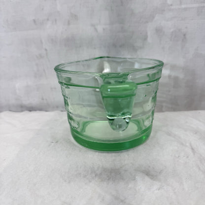 Green Uranium Glass Measuring Cup Vintage 