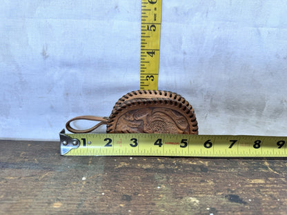 Leather Small Coin Purse Vintage #S-1821
