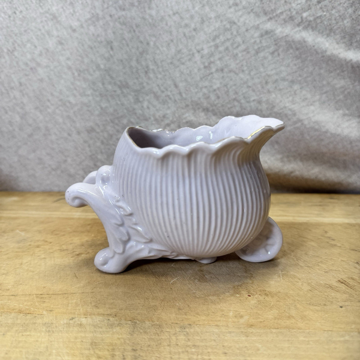 Vintage Thames Sugar Bowl Lilac Porcelain Flawed Japan