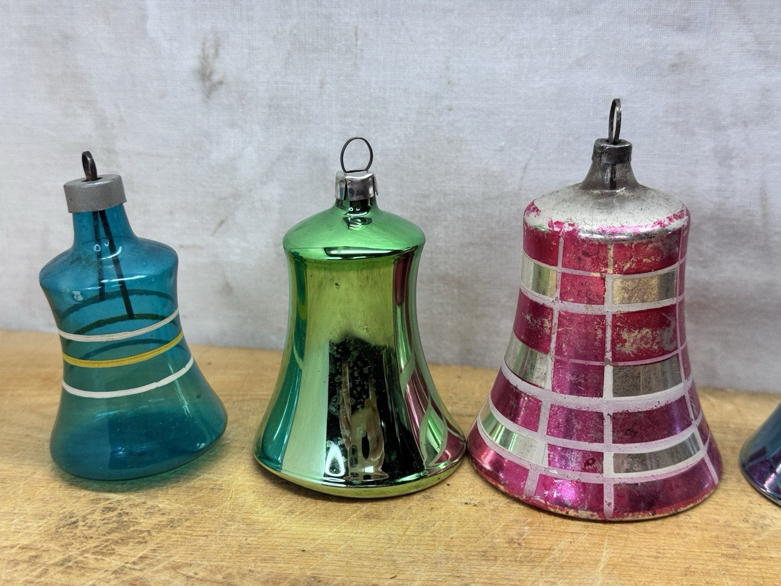 Antique 6 Bell Ornaments # 1272