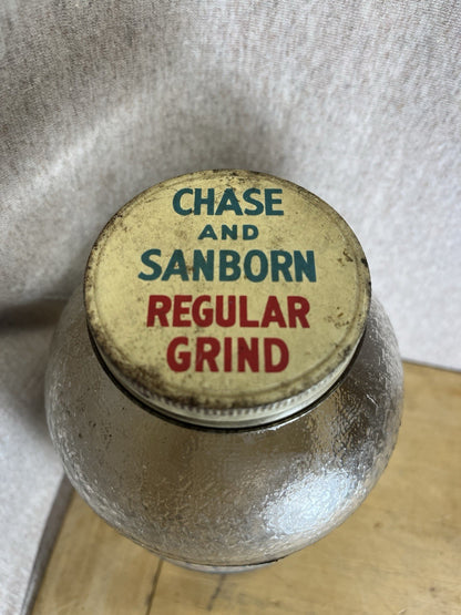Chase & Sanford #1 Vintage Coffee Jar Empty