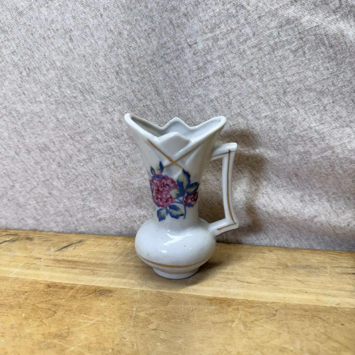 Vintage Mini Floral Pitcher Vase