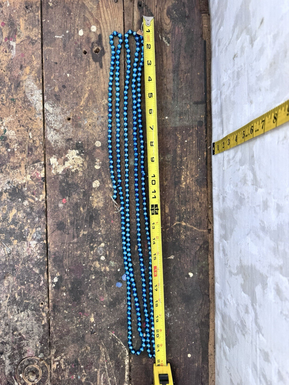 Antique Blue Christmas Beaded Japan Garland #1213