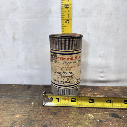 Dental Standard Tin Can Paper Label Vintage Dentistry