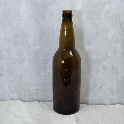 Huebner Toledo Ohio Breweries Co. Brown Vintage Bottle Empty