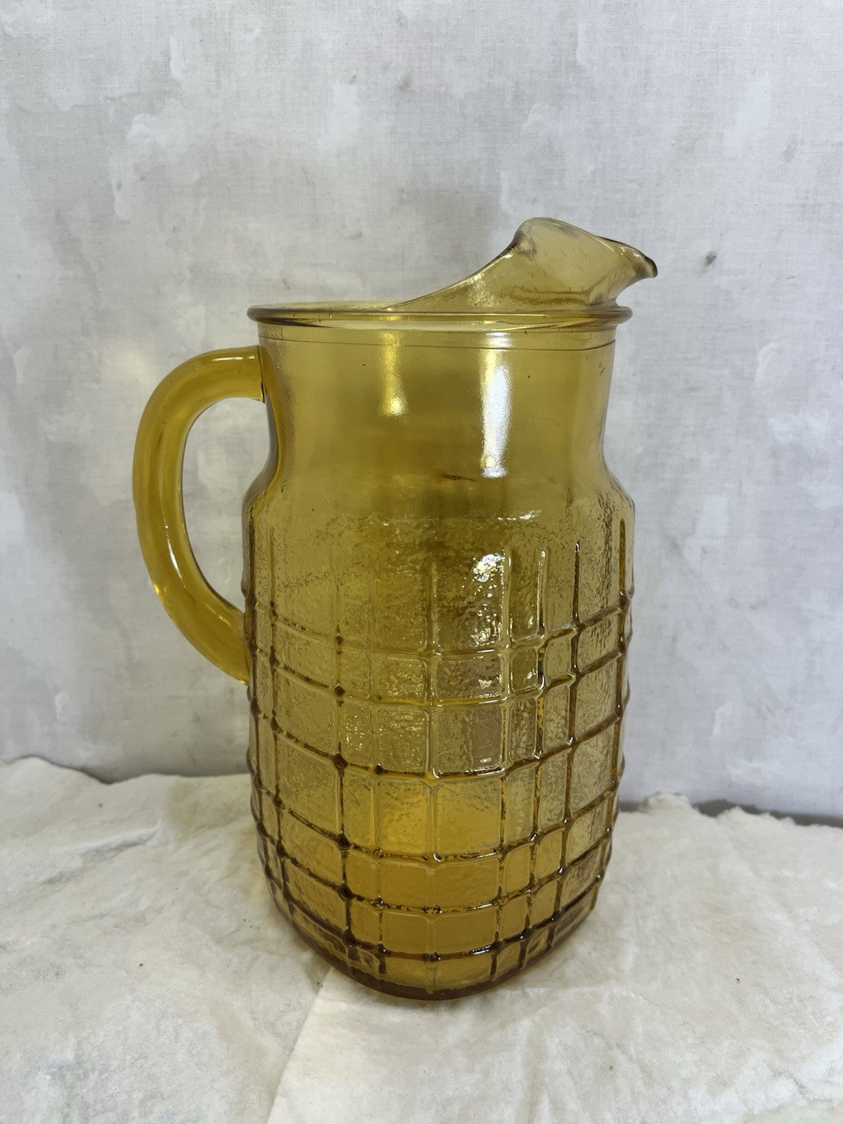 Mid Century Amber Pitcher 