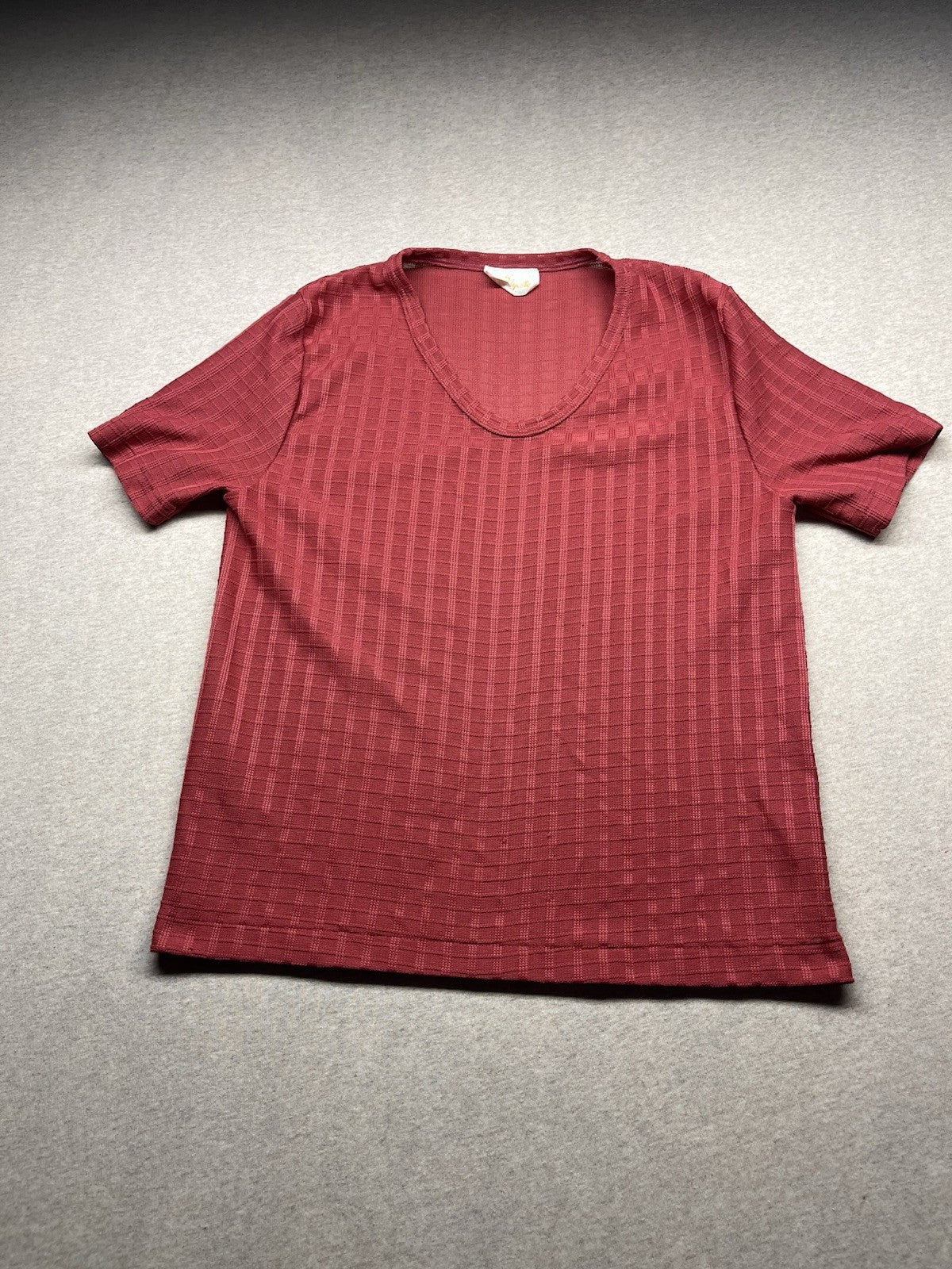 1980s Women’s S Sleeve Orange Knit Top