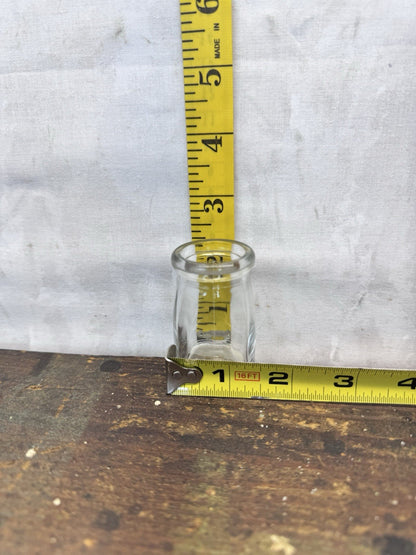 Mini Creamer Glass Clear Jar Vtg #S-1696