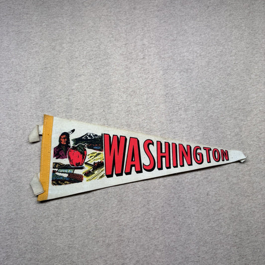Washington Vintage Fabric Pennant Banner Flag Souvenir 
