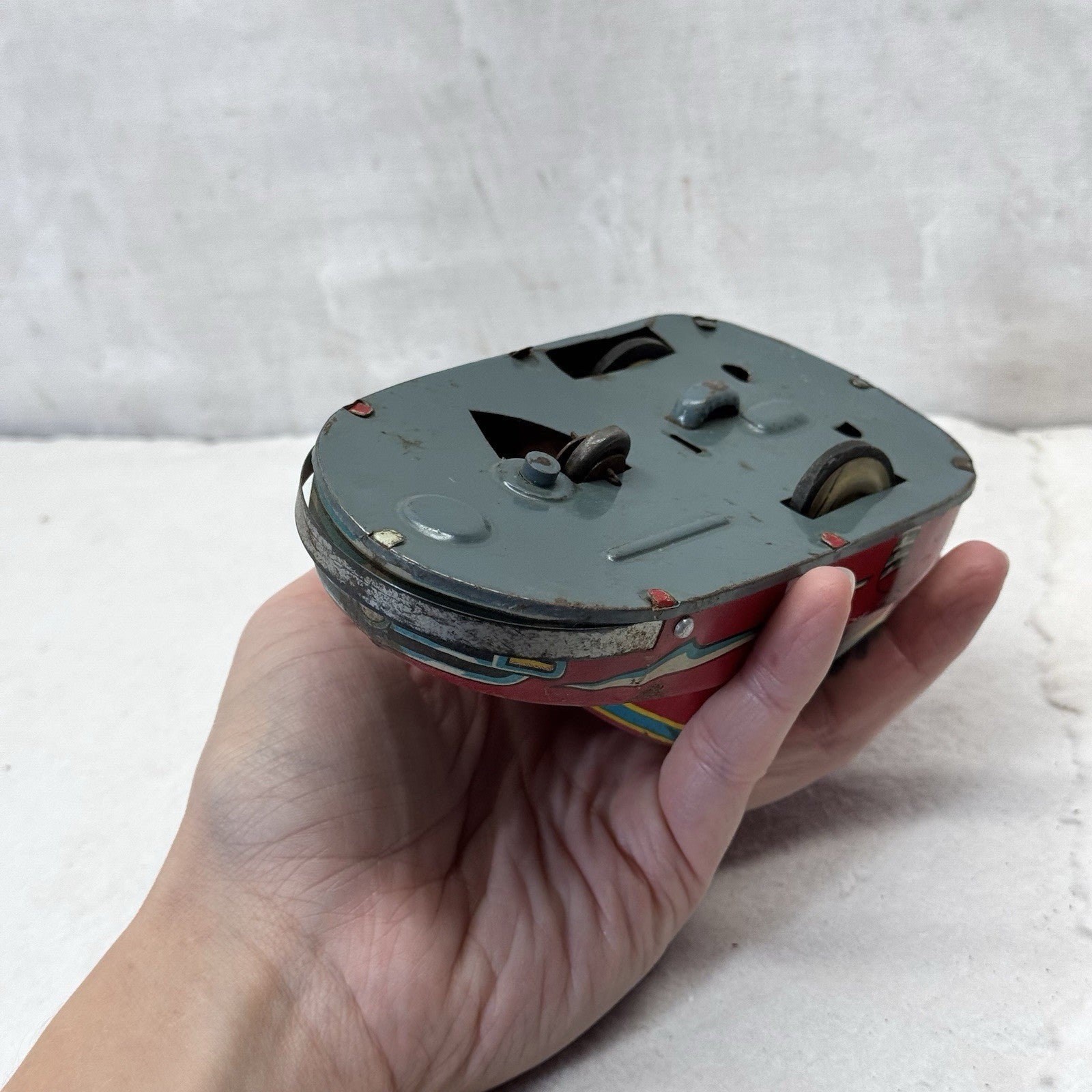 Tin Litho Magic Car No. 2 Vintage Toy Car For Parts Japan