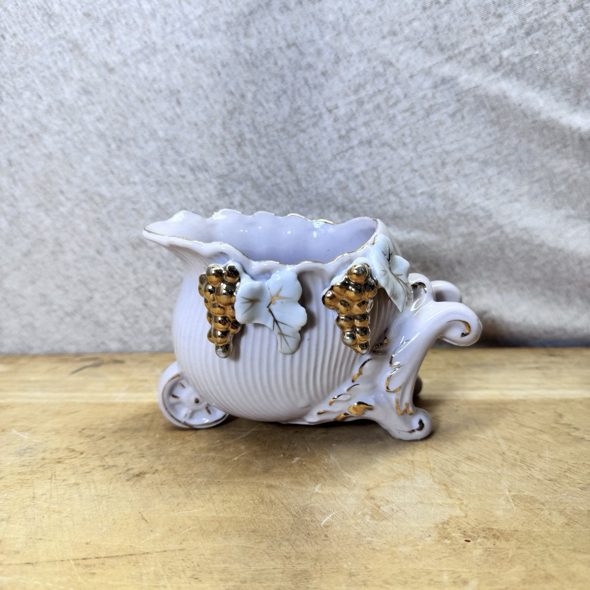 Vintage Thames Sugar Bowl Lilac Porcelain Flawed Japan