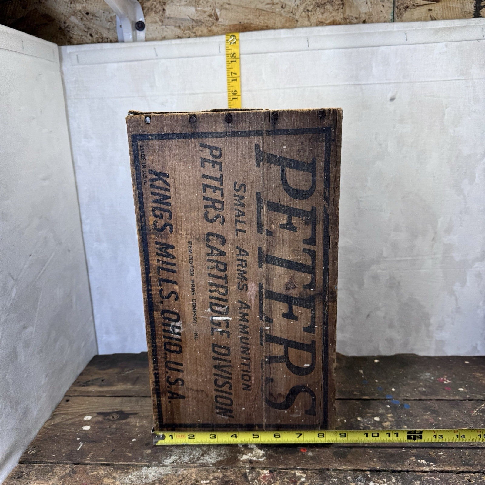Peters Ammunition EMPTY Wooden Crate Vintage 