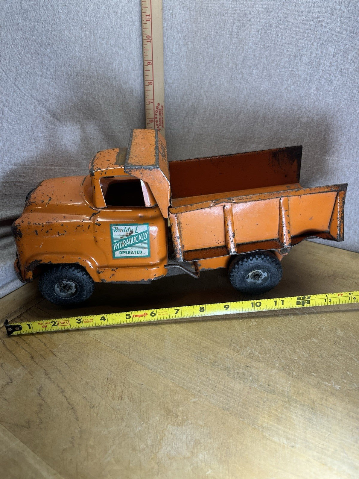 vintage buddy L hydraulic dump truck