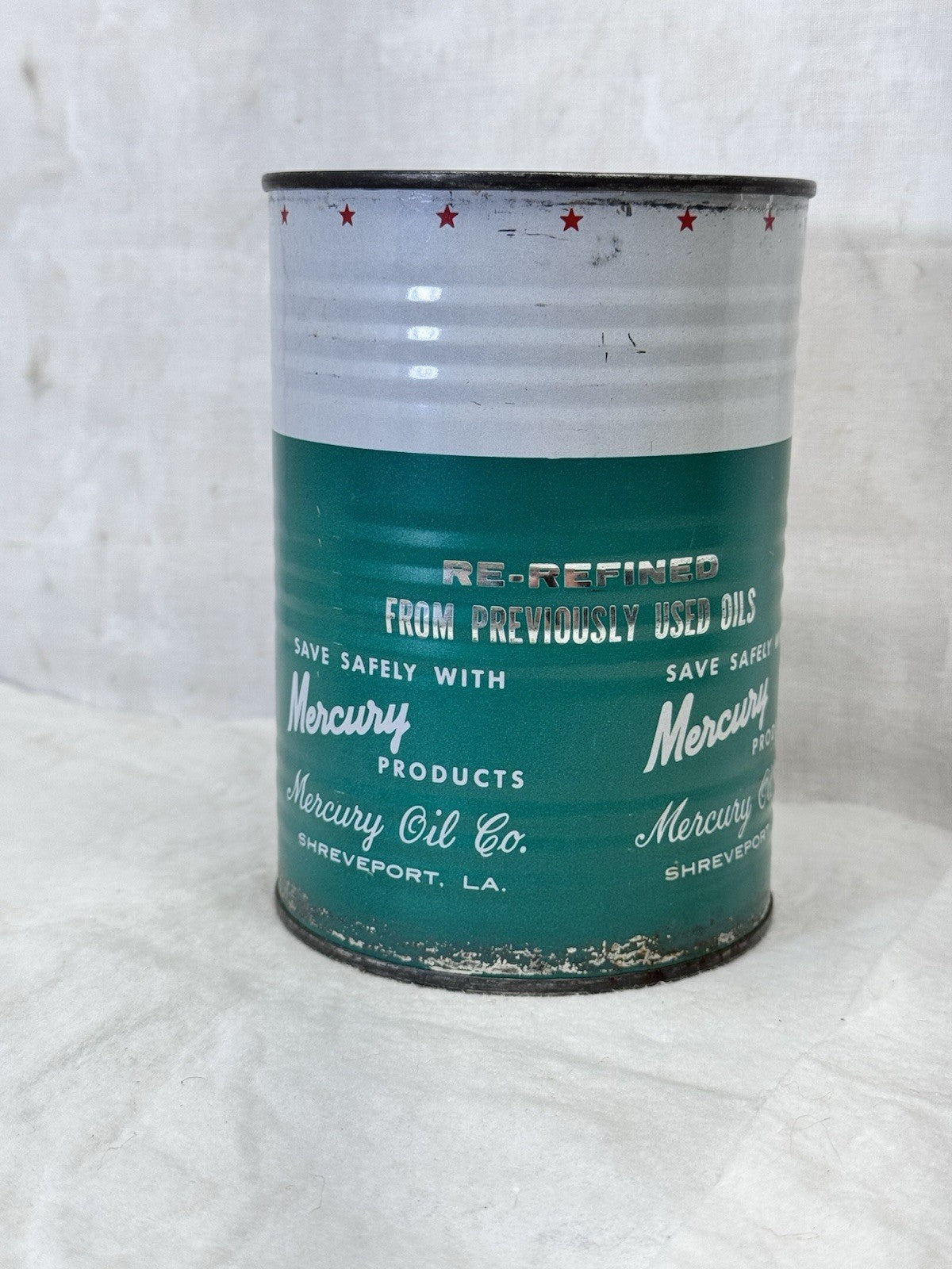 Mercury Re Refined Motor Oil Repurposed Can Bank Vintage