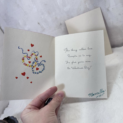 Two Vintage Valentines Day Paper Cards