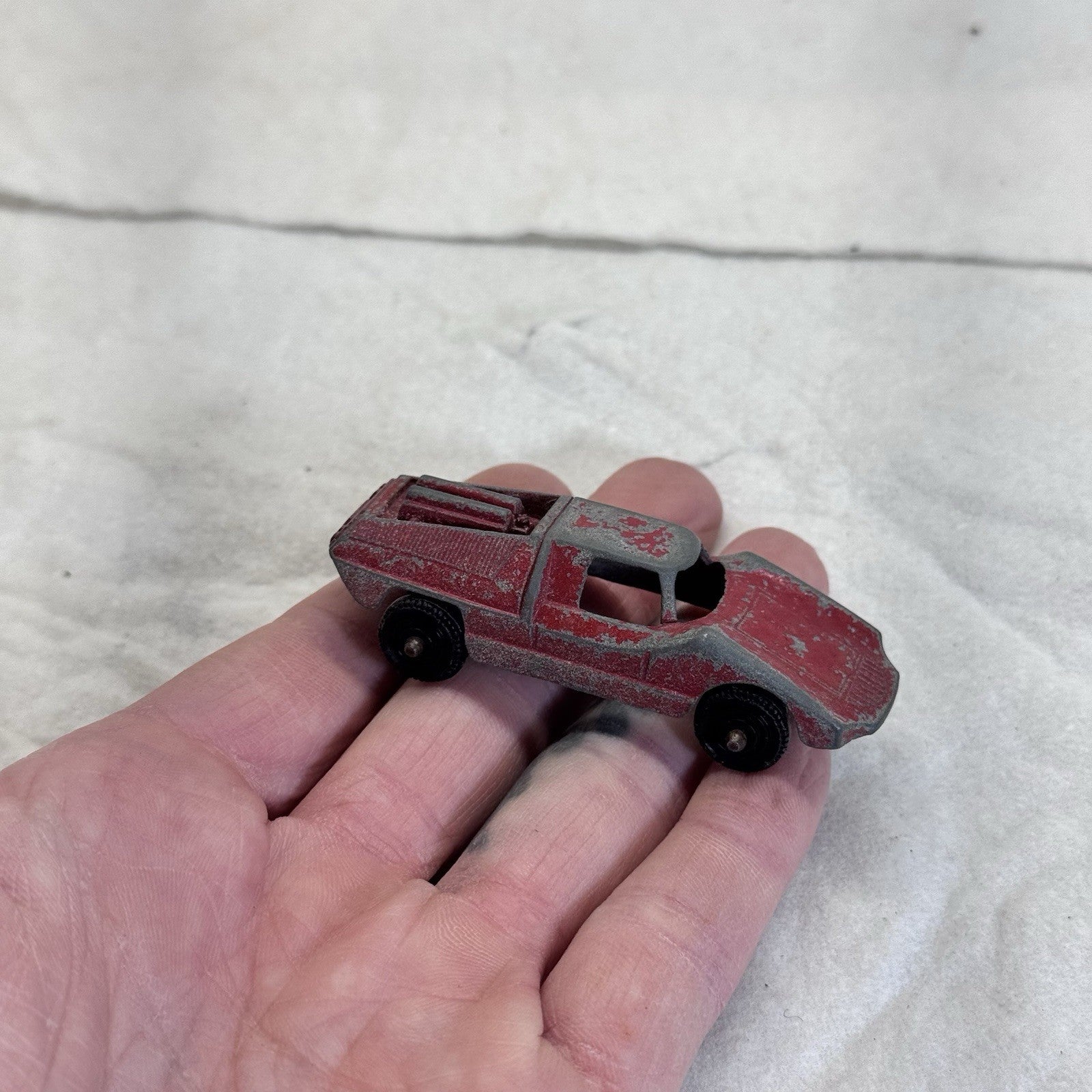 Vintage Tootsie Toy Diecast Red Fiat Abarth 