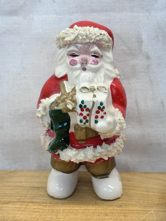 Ceramic Spaghetti Santa Vtg #1303