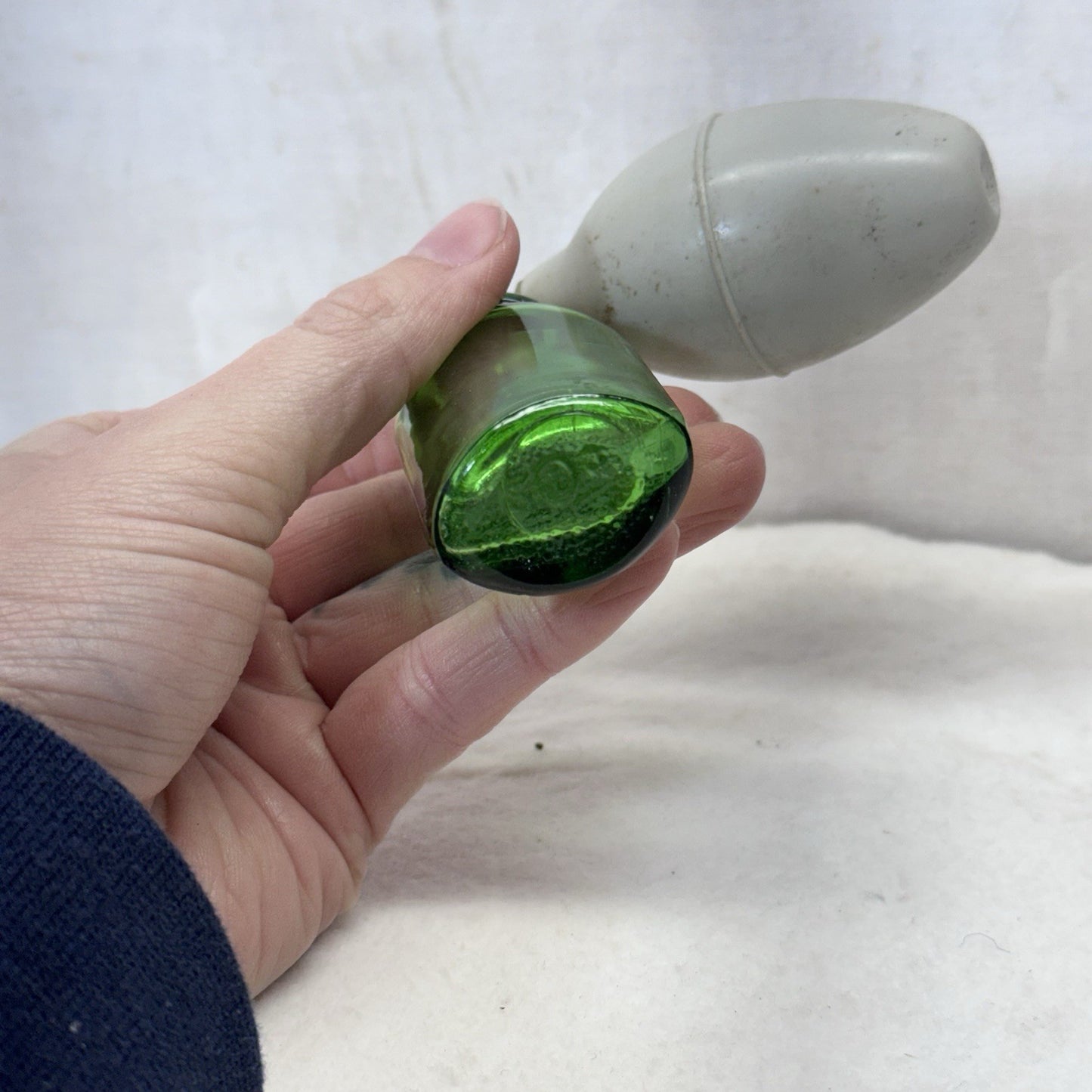 Medical Atomizer Green Glass Bottle Vintage