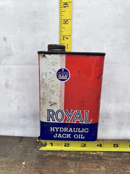 Vintage Royal Hydraulic Jack Oil Tin #1091