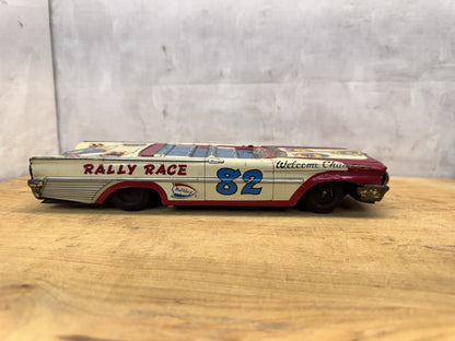 Tin Litho Rally Race Car Missing Roof #1032
