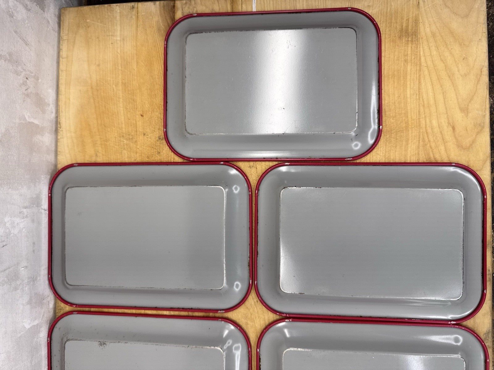 Vintage  7 Mini Floral Trays #1088