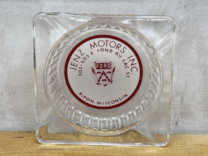 Jenz Motors INC. Ripon Wisconsin Ford Vintage Ashtray #1128